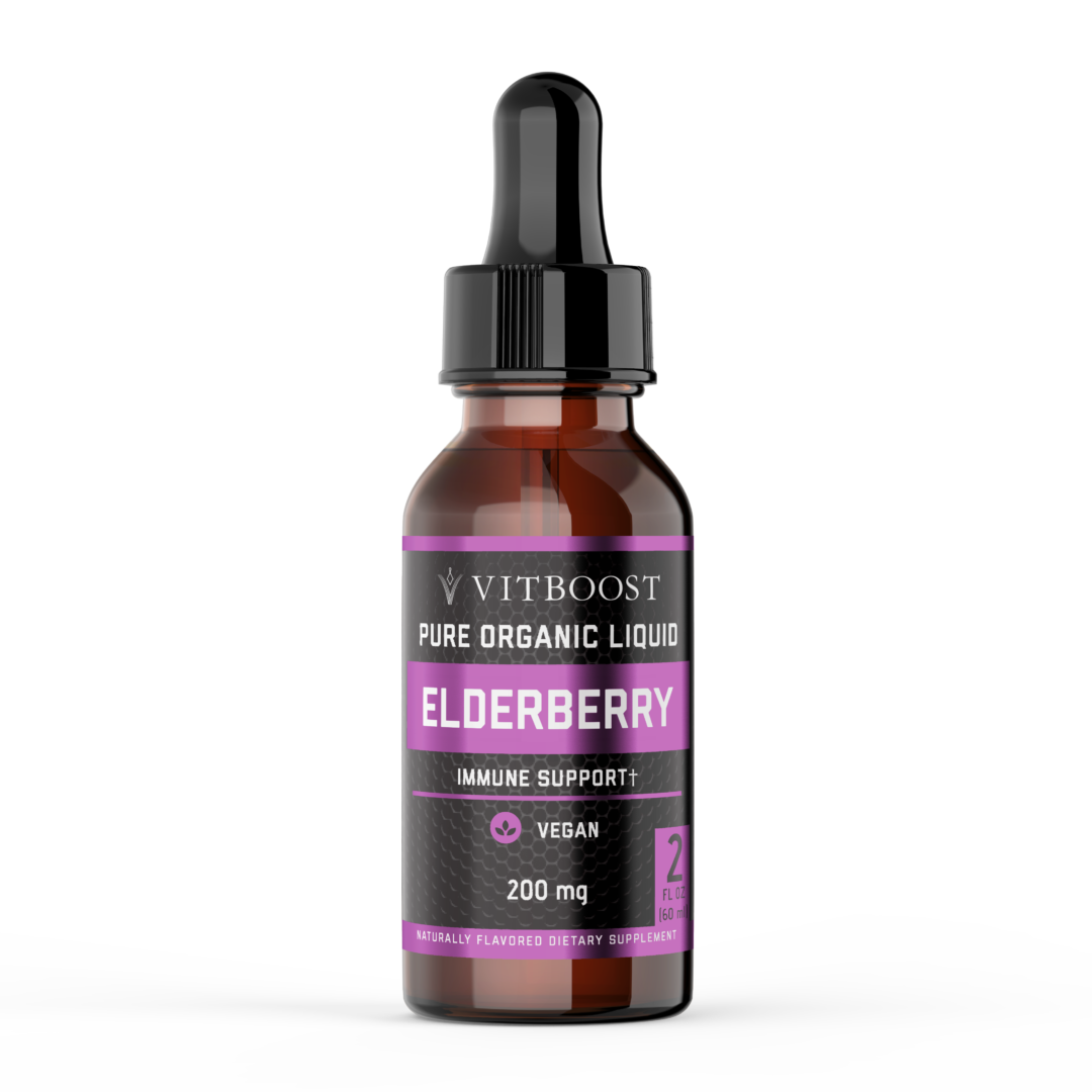 Pure Organic Vegan Liquid Elderberry Drops | Get Your Free Gift!